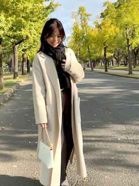 「アイテム（マフラー）」を使った、granさん（レディース・155cm）の秋コーディネート