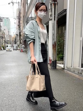 「アイテム（トートバッグ）」を使った、granさん（レディース・155cm・40代）の春コーディネート
