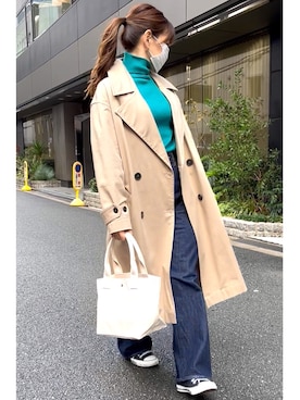 「アイテム（トレンチコート）」を使った、granさん（レディース・155cm・40代）の秋コーディネート