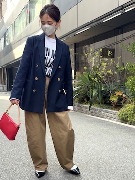 「Simplicite（サンプリシテ）のアイテム」を使った、granさん（レディース・155cm）の春コーディネート