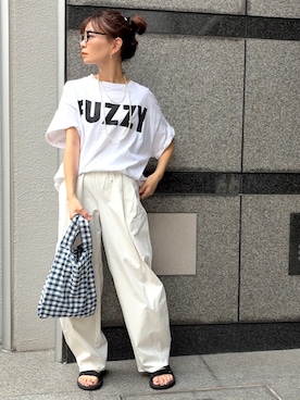 「アイテム（エコバッグ/サブバッグ）」を使った、granさん（レディース・155cm）の秋コーディネート