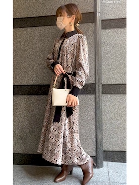 「アイテム（ワンピース/ドレス）」を使った、granさん（レディース・155cm・40代）の秋コーディネート