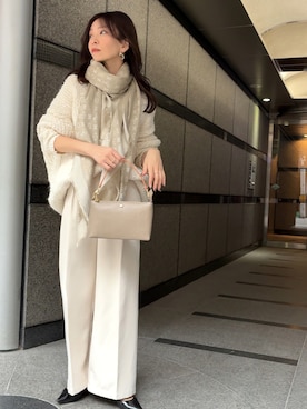 「アイテム（バンダナ/スカーフ）」を使った、granさん（レディース・155cm）の秋コーディネート