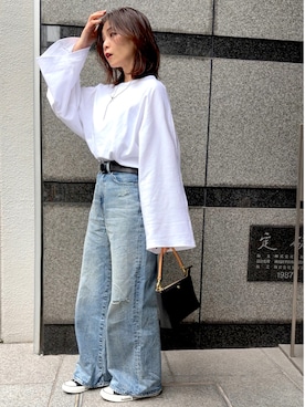 「AZUL（アズール）のアイテム」を使った、granさん（レディース・155cm）の冬コーディネート