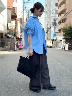 「アイテム（スラックス）」を使った、granさん（レディース・155cm・40代）の秋コーディネート