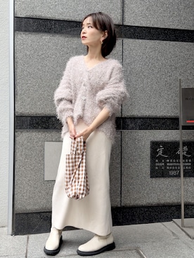 「アイテム（エコバッグ/サブバッグ）」を使った、granさん（レディース・155cm）の春コーディネート