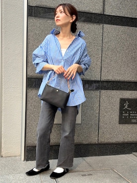 「アイテム（ショルダーバッグ）」を使った、granさん（レディース・155cm・40代）の秋コーディネート