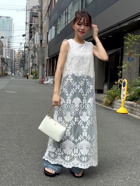「アイテム（バッグ）」を使った、granさん（レディース・155cm・40代）の夏コーディネート