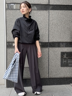 「アイテム（エコバッグ/サブバッグ）」を使った、granさん（レディース・155cm）の春コーディネート