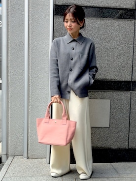 「アイテム（トートバッグ）」を使った、granさん（レディース・155cm・40代）の秋コーディネート