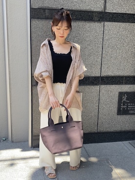 「アイテム（トートバッグ）」を使った、granさん（レディース・155cm・40代）の夏コーディネート