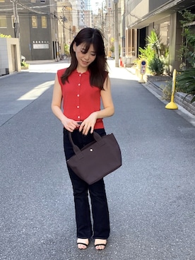 「アイテム（トートバッグ）」を使った、granさん（レディース・155cm・40代）の夏コーディネート