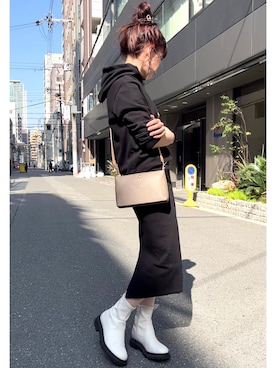 「reca（レカ）のアイテム（パーカー）」を使った、granさん（レディース・155cm）の春コーディネート