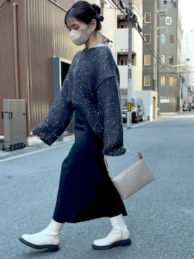 「アイテム（ショルダーバッグ）」を使った、granさん（レディース・155cm・40代）の冬コーディネート