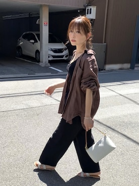 「アイテム（ショルダーバッグ）」を使った、granさん（レディース・155cm・40代）の夏コーディネート