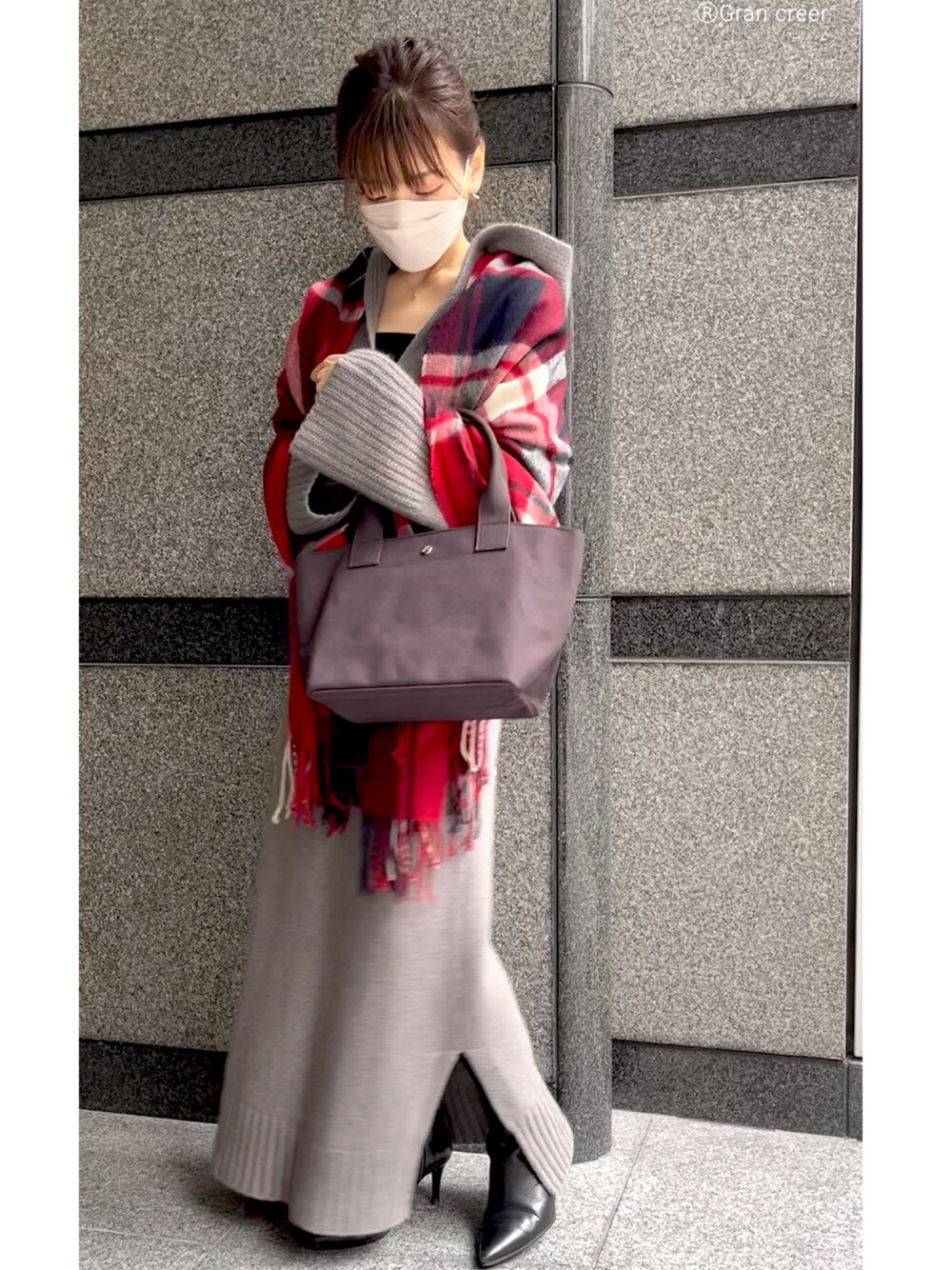 BABYLONE（バビロン）の「3ゲージFOXフードニットワンピース  