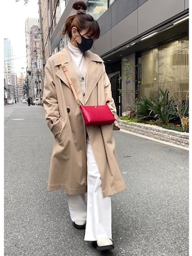 「アイテム（トレンチコート）」を使った、granさん（レディース・155cm・40代）の冬コーディネート