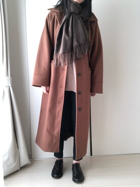 「DHOLIC（ディーホリック）のアイテム（ダウンジャケット/コート）」を使った、naaaさん（レディース・156cm）の冬コーディネート