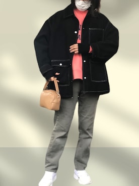 「アイテム（ブルゾン）」を使った、バタ子さん（レディース・165cm・40代）の冬コーディネート