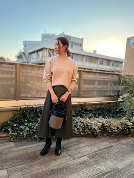 Techichiペリエ千葉さん（レディース・155cm）の秋コーディネート