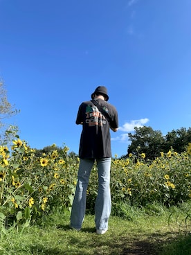 「G.O.C（ジーオーシー）のアイテム（デニムパンツ）」を使った、だいすけさん（メンズ・174cm）の夏コーディネート