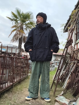 「アイテム（つなぎ/オールインワン）」を使った、marinfordさん（メンズ・165cm）の冬コーディネート