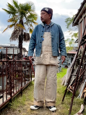 「アイテム（オールインワン・サロペット）」を使った、marinfordさん（メンズ・165cm）の秋コーディネート