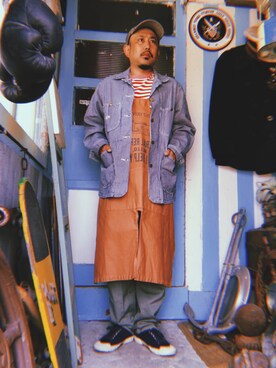 「niko and...（ニコアンド）のアイテム（オールインワン・サロペット）」を使った、marinfordさん（メンズ・165cm）の春コーディネート