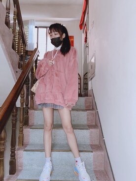 「oversize」｜「アイテム（その他トップス）」を使った、Lさん（レディース・158cm）の秋コーディネート