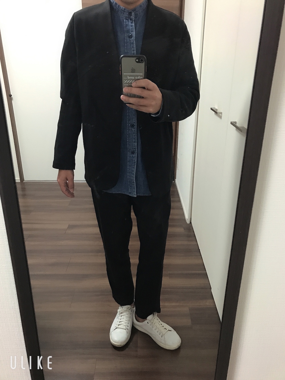 UNIQLO U セットアップ カラージャケット ジーンズ ブラック