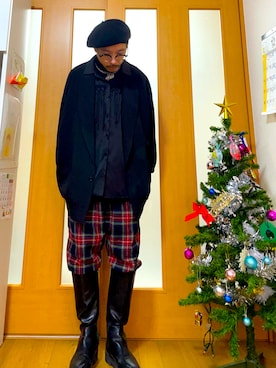 「アイテム（ハンチング/ベレー帽）」を使った、ktさん（メンズ・165cm）の冬コーディネート