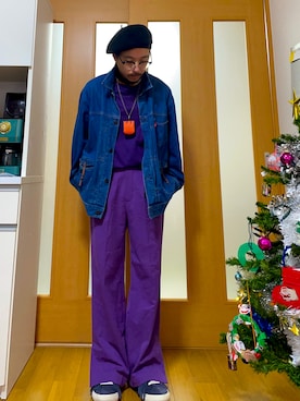 「アイテム（ハンチング/ベレー帽）」を使った、ktさん（メンズ・165cm）の冬コーディネート