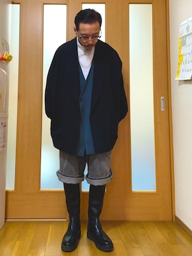 「お洒落さんとつながりたい」｜「アイテム（財布/小物）」を使った、ktさん（メンズ・165cm）の秋コーディネート