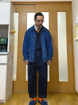 「アイテム（つなぎ/オールインワン）」を使った、ktさん（メンズ・165cm）の冬コーディネート