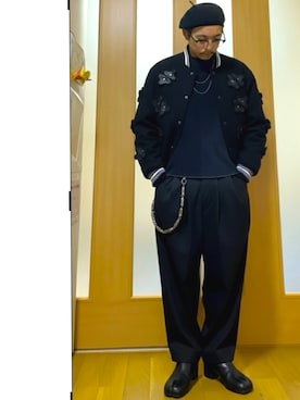 「アイテム（ウォレットチェーン）」を使った、ktさん（メンズ・165cm）の秋コーディネート
