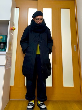 「アイテム（ハンチング/ベレー帽）」を使った、ktさん（メンズ・165cm）の秋コーディネート