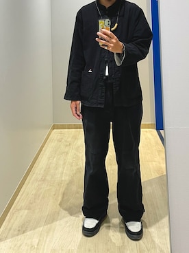 「アイテム（バッジ）」を使った、ktさん（メンズ・165cm）の秋コーディネート