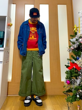 「アイテム（チノパンツ）」を使った、ktさん（メンズ・165cm）の冬コーディネート