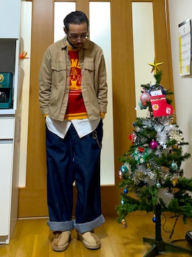 「アイテム（ウォレットチェーン）」を使った、ktさん（メンズ・165cm）の冬コーディネート