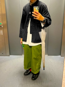 「ワークパンツ」｜「アイテム（ローファー）」を使った、ktさん（メンズ・165cm）の夏コーディネート