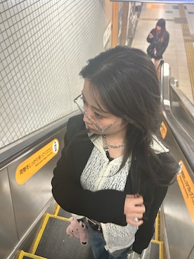 「アイテム（チャーム）」を使った、ふぁしさん（レディース・155cm）の秋コーディネート