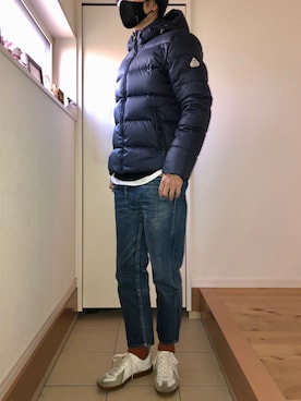 「ジャーマントレーナー」｜「アイテム（ダウンジャケット/コート）」を使った、shige77さん（メンズ・181cm）の冬コーディネート