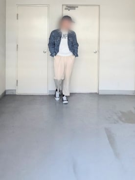 「Champion（チャンピオン）のアイテム（トップス）」を使った、kazuhiroさん（メンズ・176cm）の春コーディネート