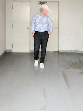 「adidas（アディダス）のアイテム（スニーカー、ホワイト系）」を使った、kazuhiroさん（メンズ・176cm）の夏コーディネート