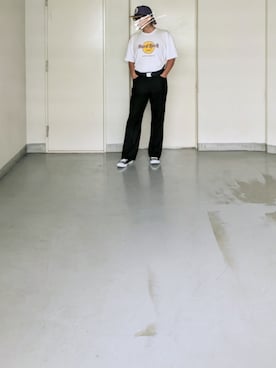「アイテム（Tシャツ/カットソー、ホワイト系）」を使った、kazuhiroさん（メンズ・176cm）の夏コーディネート
