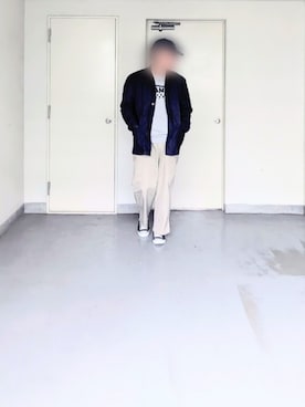 「CONVERSE（コンバース）のアイテム（スニーカー、ブラック系）」を使った、kazuhiroさん（メンズ・176cm）の春コーディネート