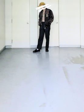 「アイテム（ブルゾン）」を使った、kazuhiroさん（メンズ・176cm）の秋コーディネート