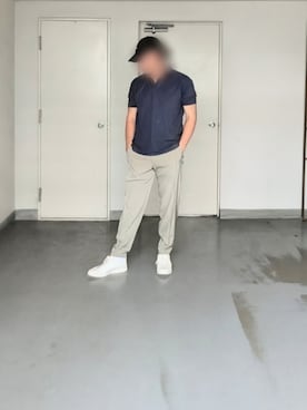 「アイテム（ポロシャツ）」を使った、kazuhiroさん（メンズ・176cm）の夏コーディネート