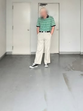 「アイテム（ポロシャツ）」を使った、kazuhiroさん（メンズ・176cm）の夏コーディネート