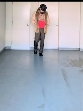「アイテム（スラックス）」を使った、kazuhiroさん（メンズ・176cm）の秋コーディネート